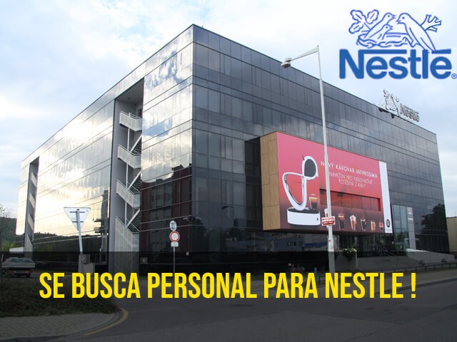 Buscamos personal para trabajar en Nestlé