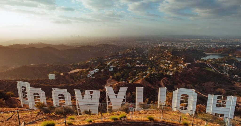 Letreros de hollywood la ciudad del cine con su lindo paisaje