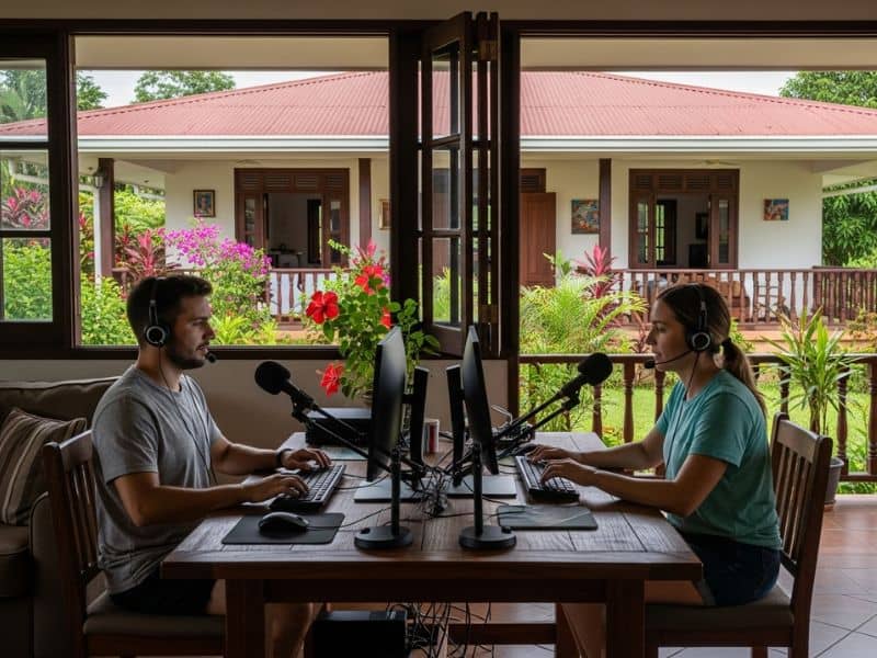 Teletrabajo en costa rica como call center y programador junior